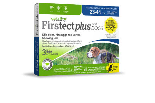 Vetality Firstect Plus Flea & Tick for Dogs 23 - 44lbs 3 Count - Dog
