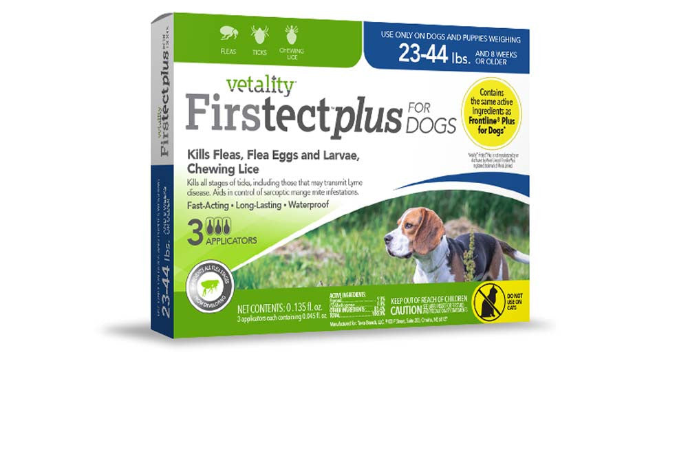 Vetality Firstect Plus Flea & Tick for Dogs 23-44lbs 3 Count