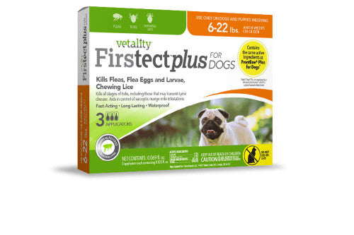 Vetality Firstect Plus Flea & Tick for Dogs 6 - 12lbs 3 Count - Dog