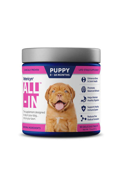 Vetericyn ALL - IN Puppy Supplement 90 Tablets 7.3 oz - Dog