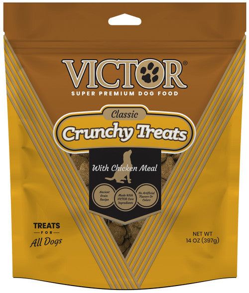 Victor Super Premium Dog Food Classic Crunchy Treats Chicken Meal 14 oz