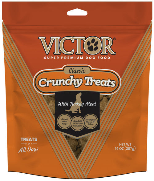 Victor Super Premium Dog Food Classic Crunchy Treats Turkey Meal 14 oz