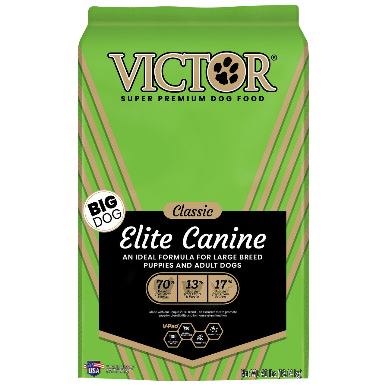 Victor Super Premium Dog Food Classic Elite Canine Large Breed Dry Dog Food Chicken & Rice 40lb