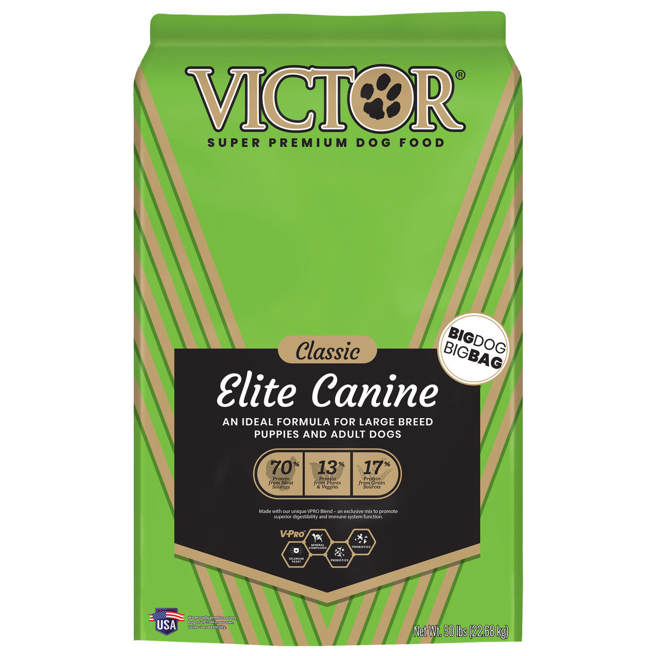 Victor Super Premium Dog Food Classic Elite Canine Large Breed Dry Dog Food Chicken & Rice 50lb