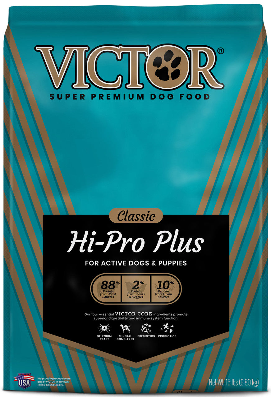 Victor Super Premium Dog Food Classic Hi-Pro Plus Dry Dog Food Beef 15lb