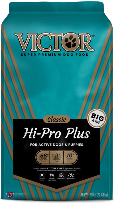 Victor Super Premium Dog Food Classic Hi-Pro Plus Dry Dog Food Beef 50lb