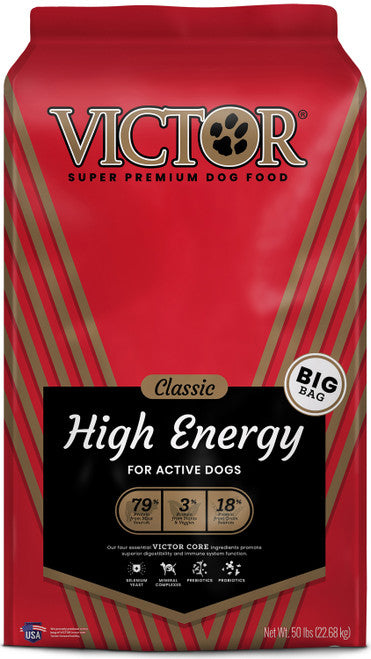 Victor Super Premium Dog Food Classic High Energy Dry Beef 50lb