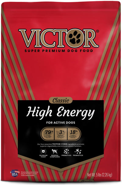 Victor Super Premium Dog Food Classic High Energy Dry Dog Food Beef 5lb