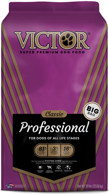 Victor Super Premium Dog Food Classic Professional Dry Beef 50lb