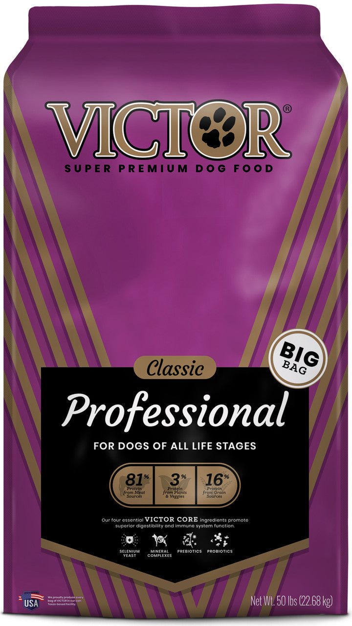 Victor Super Premium Dog Food Classic Professional Dry Dog Food Beef 50lb