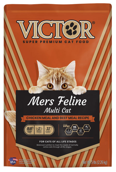 Victor Super Premium Dog Food Mer’s Classic Feline Dry Cat Chicken & Beef 5lb