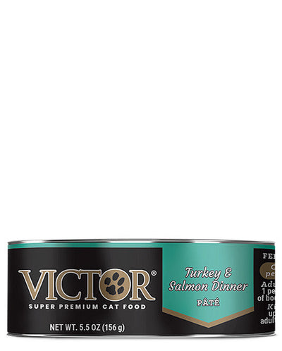 Victor Super Premium Dog Food Pate Wet Cat Turkey & Salmon 5.5oz 24pk