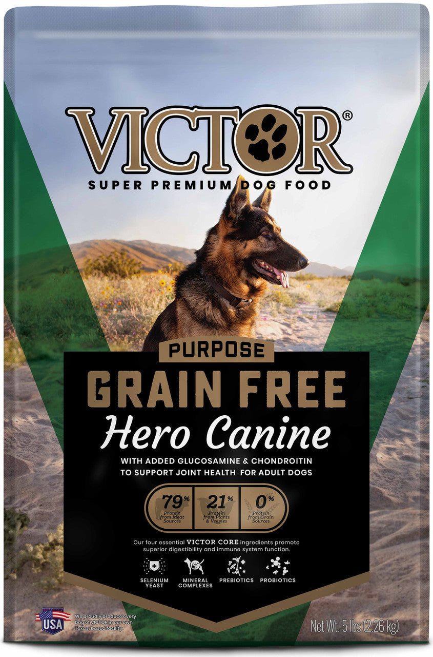 Victor Super Premium Dog Food Purpose Grain Free Hero Canine Dry Dog Food Beef 5lb