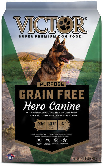 Victor Super Premium Dog Food Purpose Grain Free Hero Canine Dry Beef 30lb
