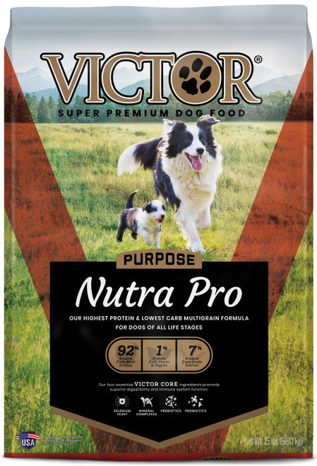 Victor Super Premium Dog Food Purpose Nutra Pro Dry Chicken 15lb