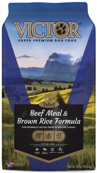 Victor Super Premium Dog Food Select Dry Beef Meal & Brown Rice 40lb