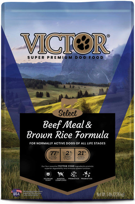 Victor Super Premium Dog Food Select Dry Beef Meal & Brown Rice 5lb