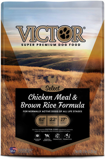 Victor Super Premium Dog Food Select Dry Chicken Meal & Brown Rice 5lb