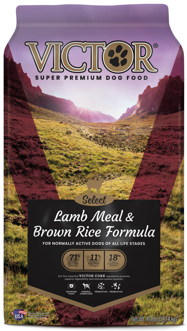 Victor Super Premium Dog Food Select Dry Dog Food Lamb Meal & Brown Rice 40lb