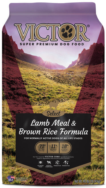 Victor Super Premium Dog Food Select Dry Lamb Meal & Brown Rice 40lb