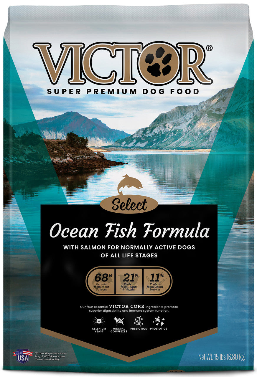 Victor Super Premium Dog Food Select Dry Dog Food Ocean Fish 15lb