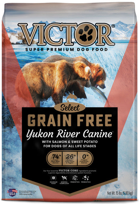 Victor Super Premium Dog Food Select Grain Free Dry Yukon River 15lb