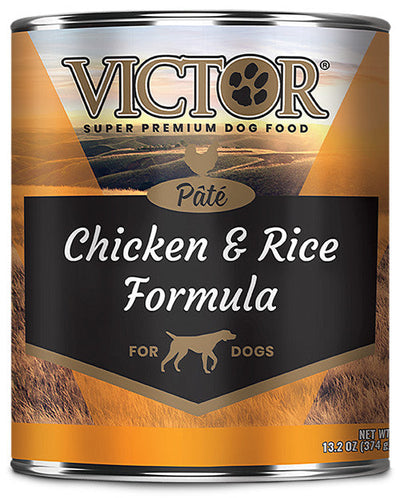 Victor Super Premium Dog Food Wet Chicken & Rice Pate 13.2oz