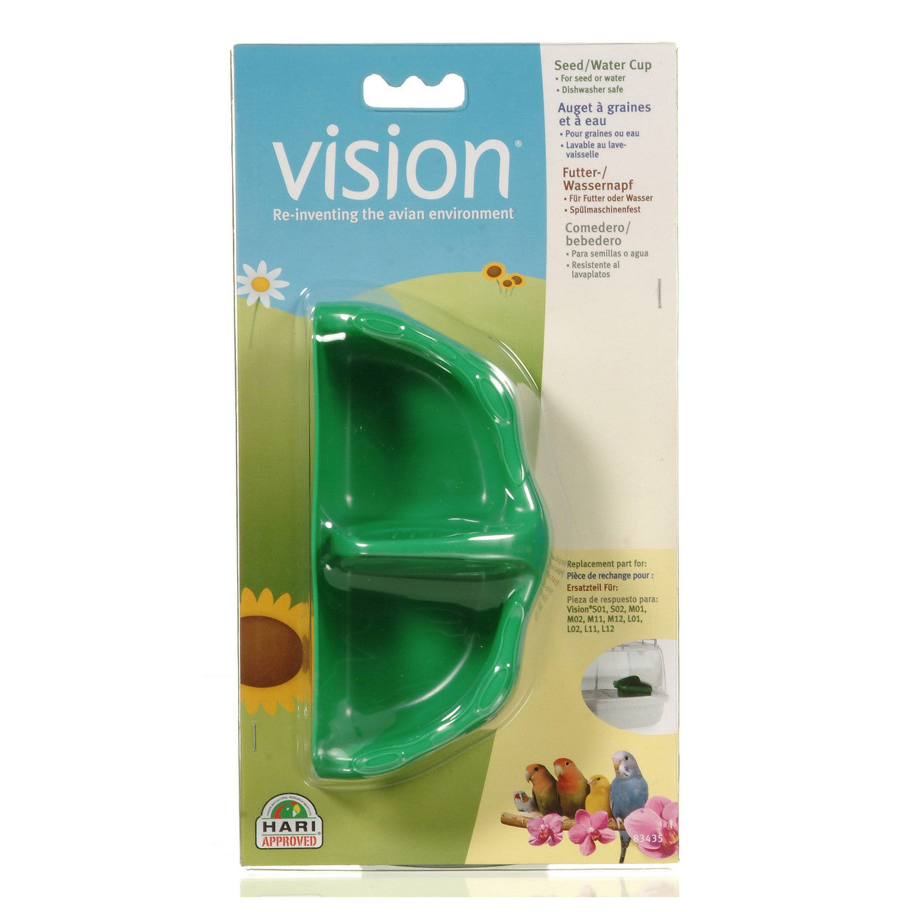 Vision II Green Food/Water Dish 080605834354