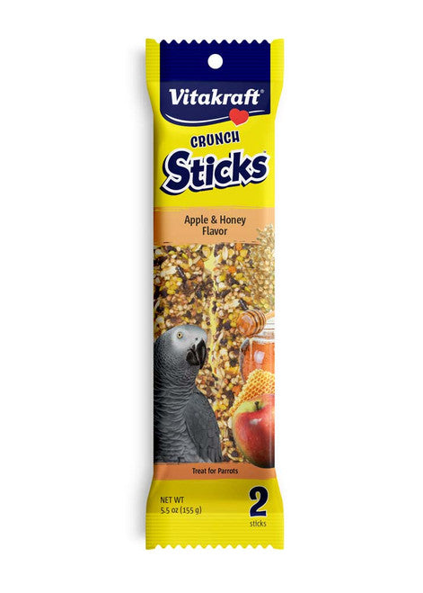 Vitakraft Crunch Sticks Apple & Honey Flavor Parrot Treat 5.5 oz 2 Count - Bird