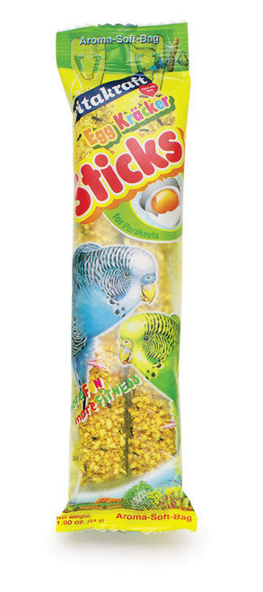 Vitakraft Crunch Sticks Egg & Honey Flavor Parakeet Treat 1.9 oz 2 Count - Bird