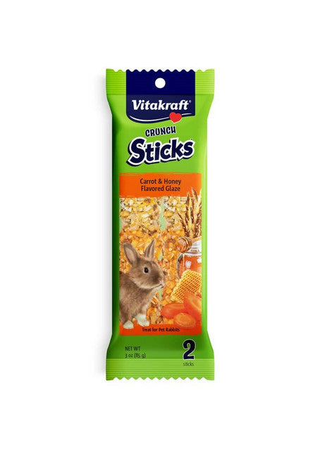 Vitakraft Crunch Sticks Rabbit Treats Carrot & Honey 3 oz 2 ct - Small - Pet