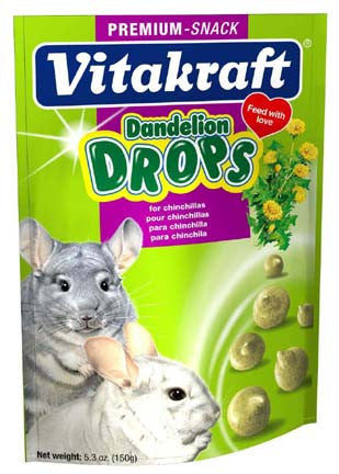 Vitakraft Drops w/Dandelion Treat for Chinchillas 5.3 oz