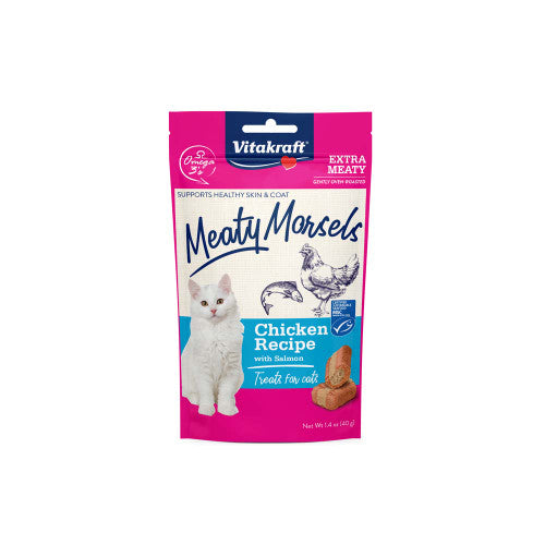 Vitakraft Meaty Morsels Soft Cat Treats Chicken w/Salmon 1.4oz