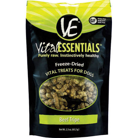 Vital Essentials Freeze Dried Beef Tripe Vital Treats For Dogs-2.3 Oz-{L+x} 033211005137