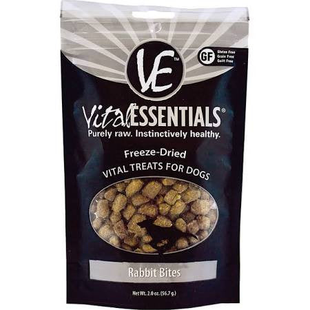 Vital Essentials Freeze Dried Rabbit Bites Vital Treats For Dogs-2-oz-{L+x} 033211005076