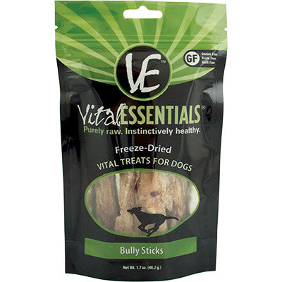 Vital Essentials Freeze Dried Vital Treats Grain Free Bully Sticks Dog Treats-1.7-oz-{L+xRR}  033211005090