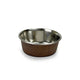 OurPets Durapet Wood Grain Bowl Dark Brown 2.25 Cups 780824136504
