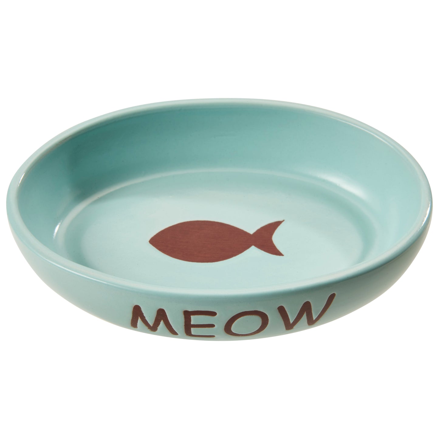 Spot Portofino Oval Cat Dish Sky Blue 6 in 077234586242