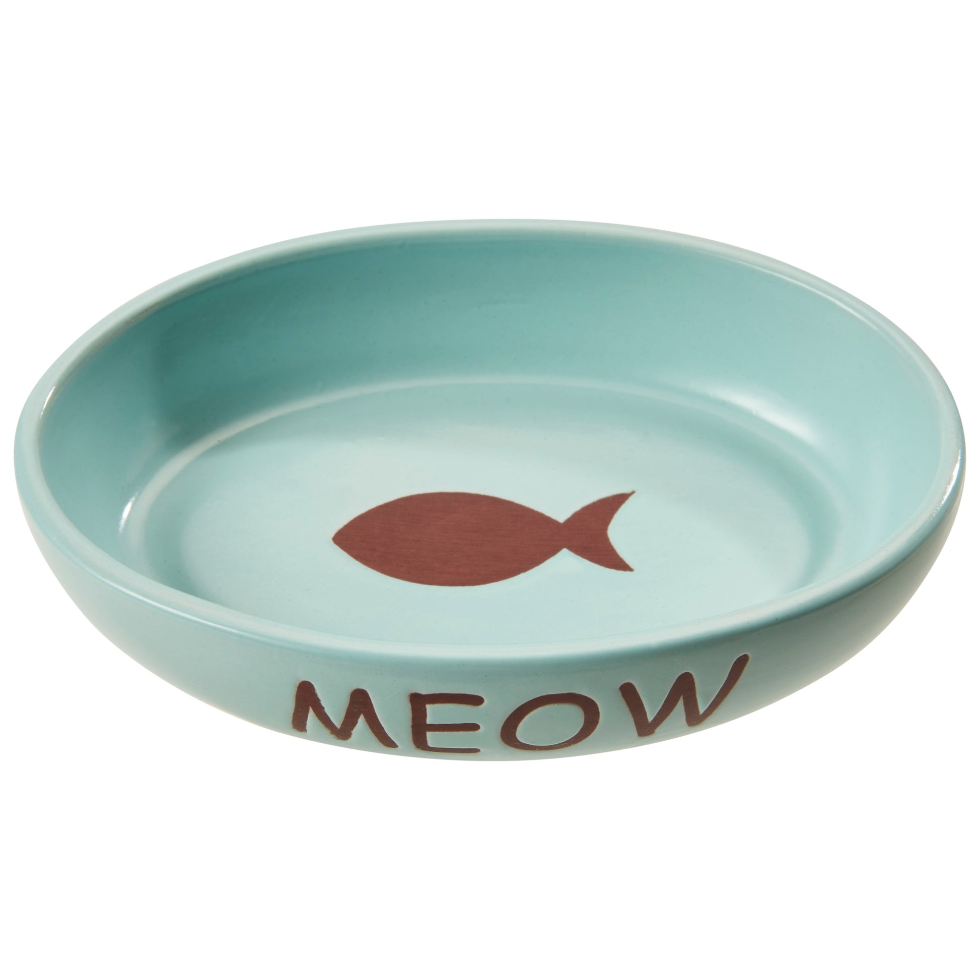 Spot Portofino Oval Cat Dish Sky Blue 6 in 077234586242