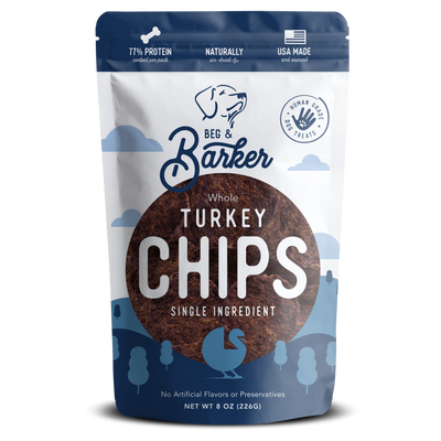 Beg & Barker Whole Turkey Chips Dog Treats 8 oz 850015093425