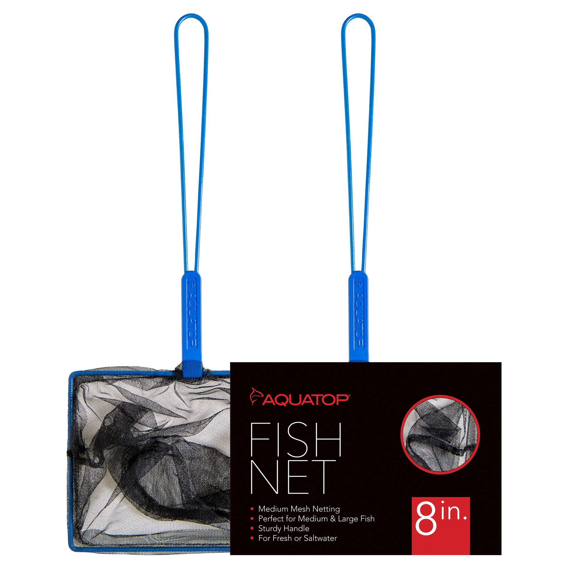 Aquatop Fish Net Medium Mesh Standard Handle 8 in 819603016741