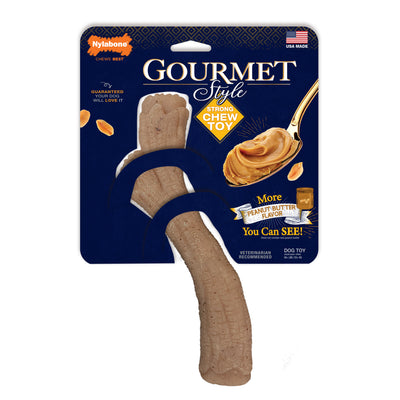 Nylabone Gourmet Style Strong Chew Stick Dog Chew Toy Stick Peanut Butter X-Large/Souper - 50+ Lbs. (1 ct) 018214852285