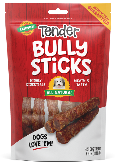 Lennox Tender Bully Sticks Dog Treat 4-5 in, 6.5 oz 742174825484