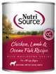 NutriSource Canned Dog Food Chicken, Lamb & Ocean Fish 12ea/12.3 oz 073893021070