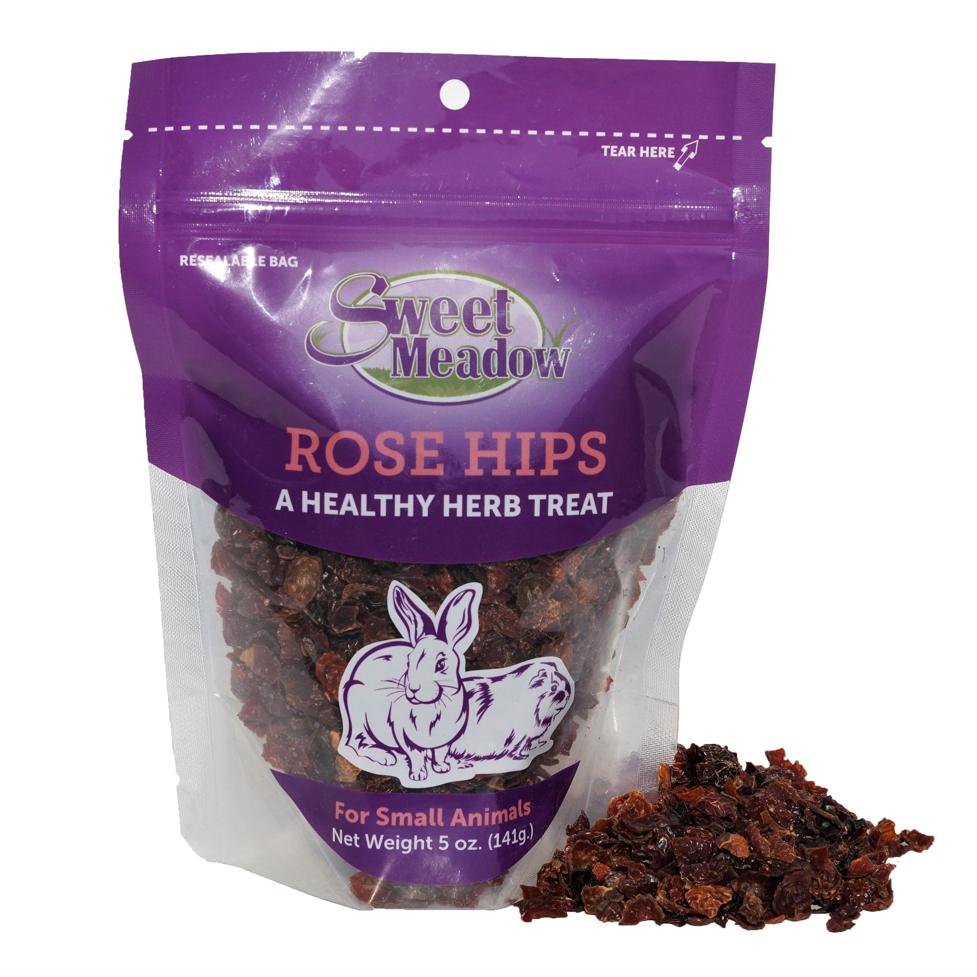 Sweet Meadow Farm Rose Hips Healthy Herb Small Animal Treat 5 oz 768803777719