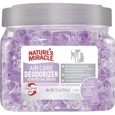 Nature's Miracle Air Care Deodorizer Scented Gel Beads Lavender Vanilla 12 oz 018065984449