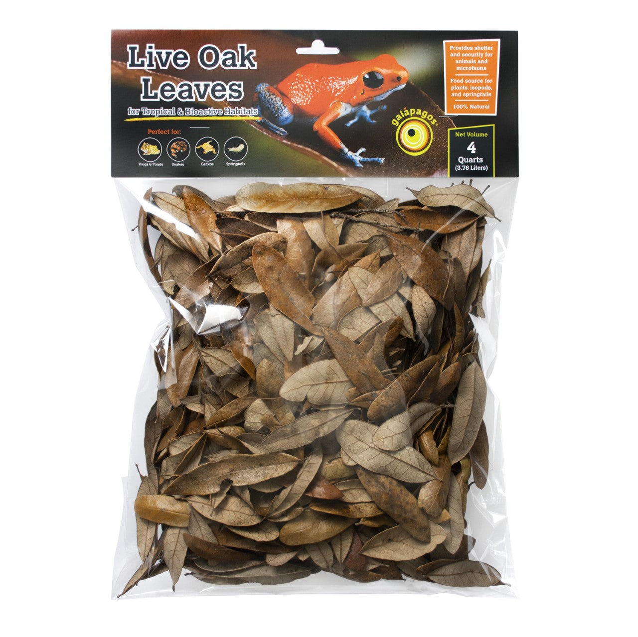 Galapagos Natural Live Oak Leaf Litter 4 qt 759834051541
