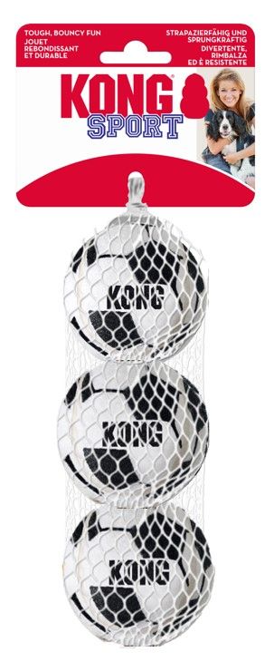 KONG Sport Soccer Balls Dog Toy Soccer Ball Medium, 3 pk 035585539218