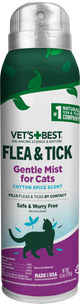 Vet's Best Flea & Tick Gentle Mist for Cats Cotton Spice Scent 6.3 oz 010279001349