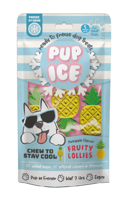 Spot Pup Ice Dog Chew Treat Fruity Lollie Pineapple 3 pk 077234072455